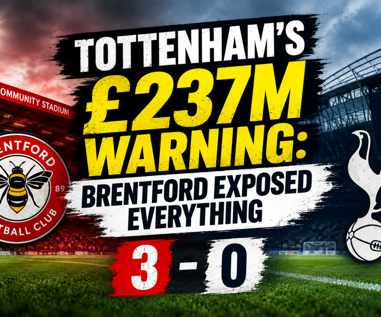 Brentford vs Tottenham £237m Spurs rebuild analysis